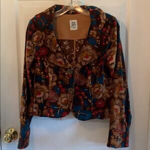 Ivy Jane women’s Size S floral print cropped cotton jacket